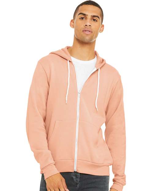 Unisex Sponge Fleece Full-Zip Hoodie Sweatshirt - BELLA + CANVAS - 3739