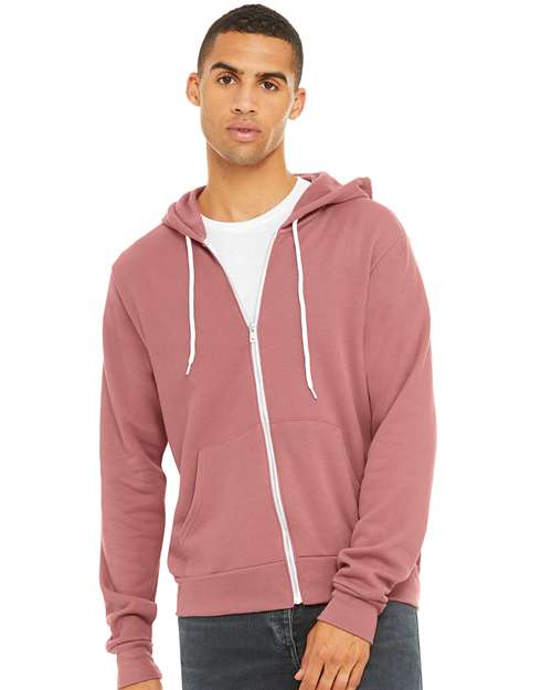 Unisex Sponge Fleece Full-Zip Hoodie Sweatshirt - BELLA + CANVAS - 3739