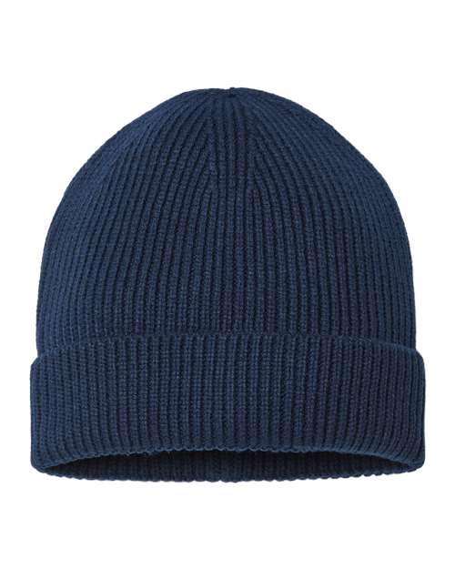 Sustainable Fine Rib Cuffed Beanie - Atlantis Headwear