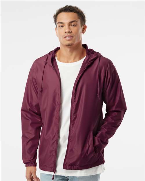 Men's Lightweight Windbreaker Full-Zip Jacket - Independent Trading Co. - EXP54LWZ