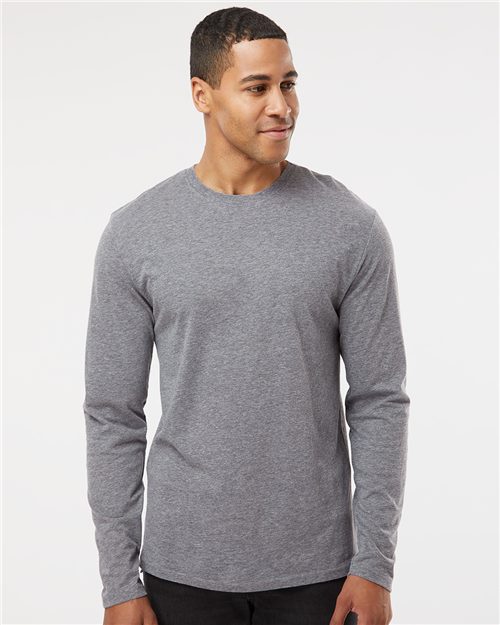 Men's Fine Jersey Long Sleeve Tee - LAT - 6918