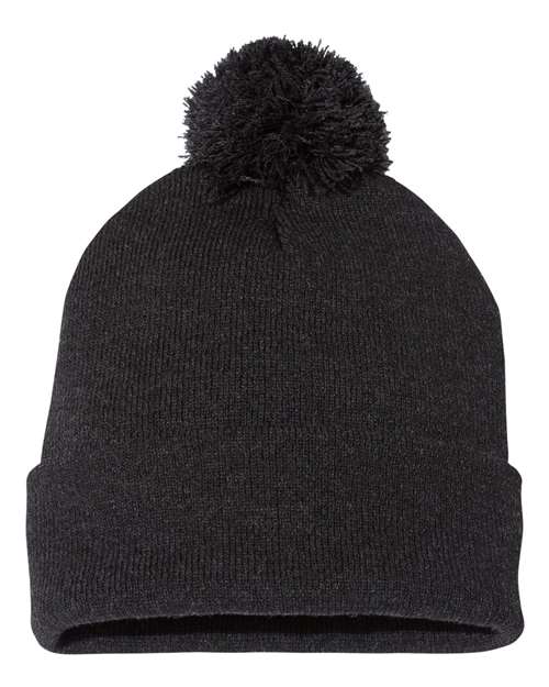 12" Pom-Pom Cuffed Beanie - Sportsman