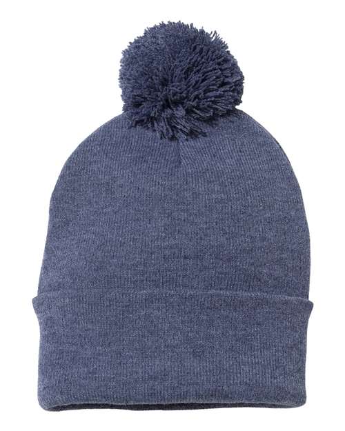 12" Pom-Pom Cuffed Beanie - Sportsman