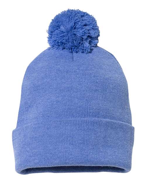 12" Pom-Pom Cuffed Beanie - Sportsman