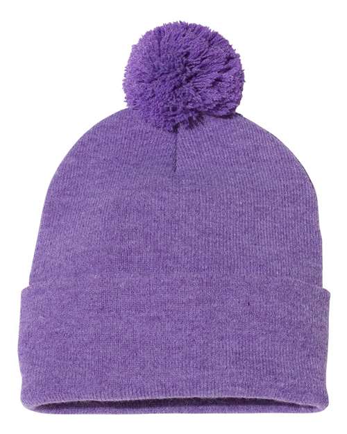 12" Pom-Pom Cuffed Beanie - Sportsman