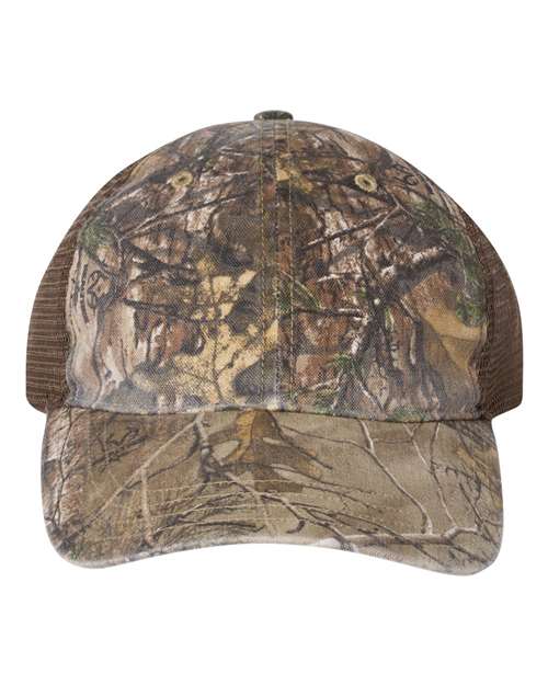 Garment Washed Printed Trucker Cap - Richardson
