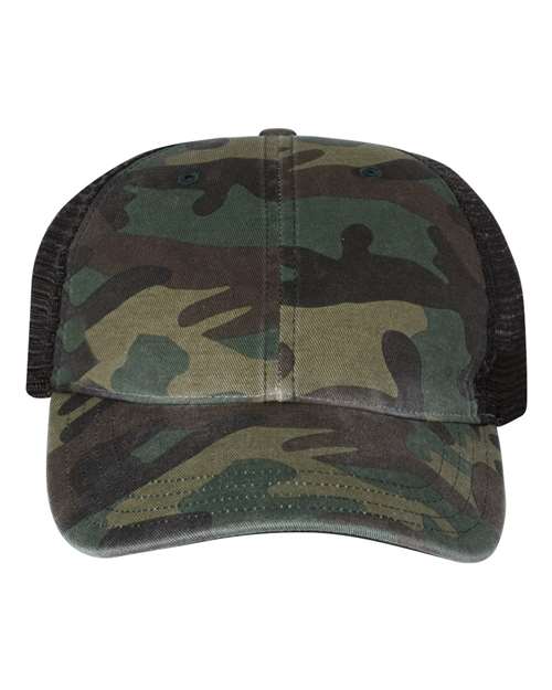 Garment Washed Printed Trucker Cap - Richardson