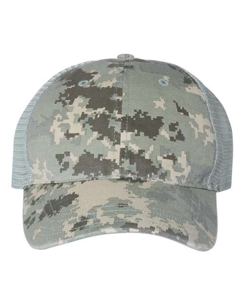 Garment Washed Printed Trucker Cap - Richardson