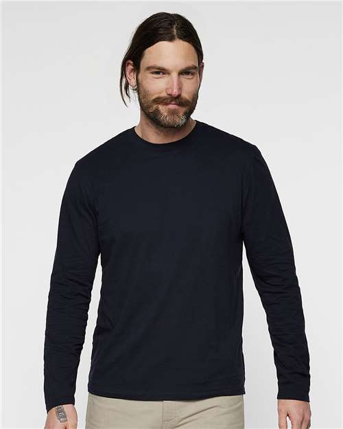 Men's Fine Jersey Long Sleeve Tee - LAT - 6918