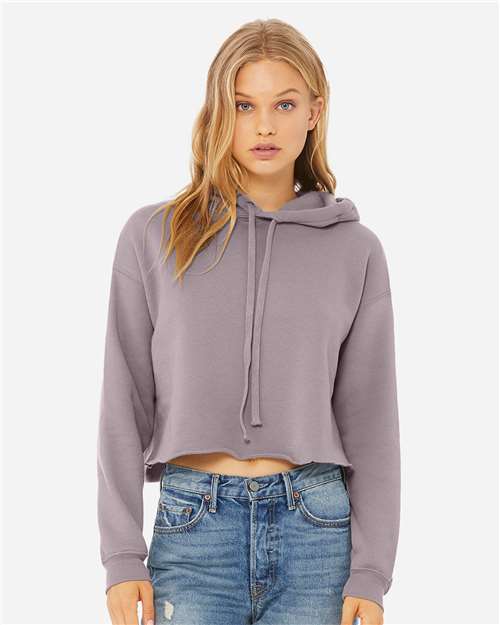 Women's Crop Fleece Hoodie Sweatshirt - BELLA + CANVAS - 7502