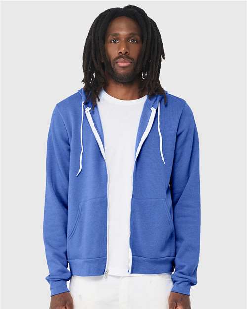 Unisex Sponge Fleece Full-Zip Hoodie Sweatshirt - BELLA + CANVAS - 3739