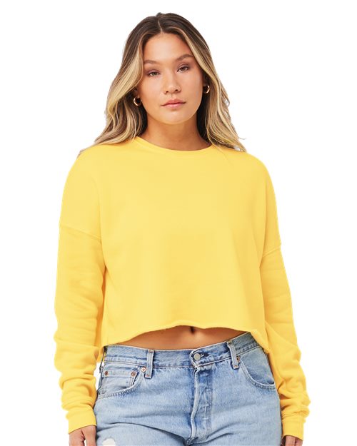 Women's Crop Fleece Crewneck Sweatshirt - BELLA + CANVAS - 7503