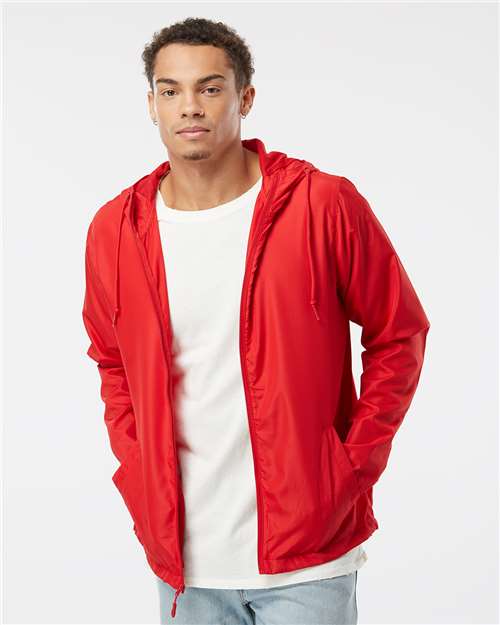 Men's Lightweight Windbreaker Full-Zip Jacket - Independent Trading Co. - EXP54LWZ