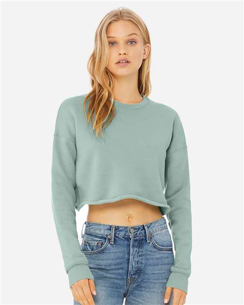 Women's Crop Fleece Crewneck Sweatshirt - BELLA + CANVAS - 7503