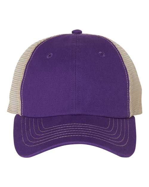Contrast-Stitch Mesh-Back Cap - Valucap