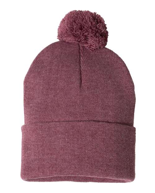 12" Pom-Pom Cuffed Beanie - Sportsman