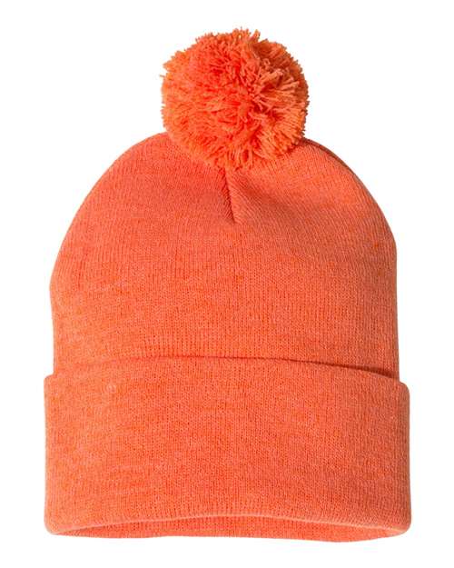 12" Pom-Pom Cuffed Beanie - Sportsman