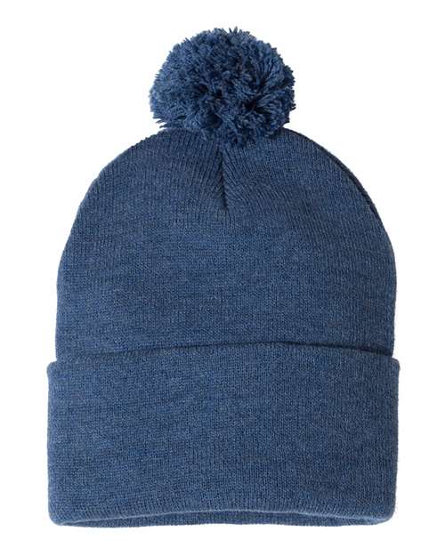 12" Pom-Pom Cuffed Beanie - Sportsman