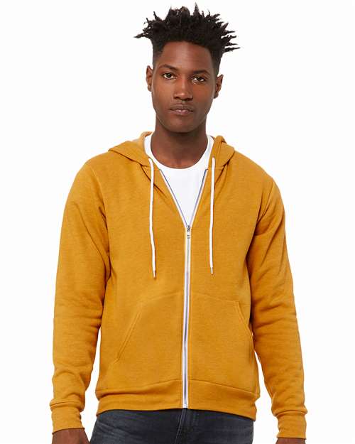 Unisex Sponge Fleece Full-Zip Hoodie Sweatshirt - BELLA + CANVAS - 3739