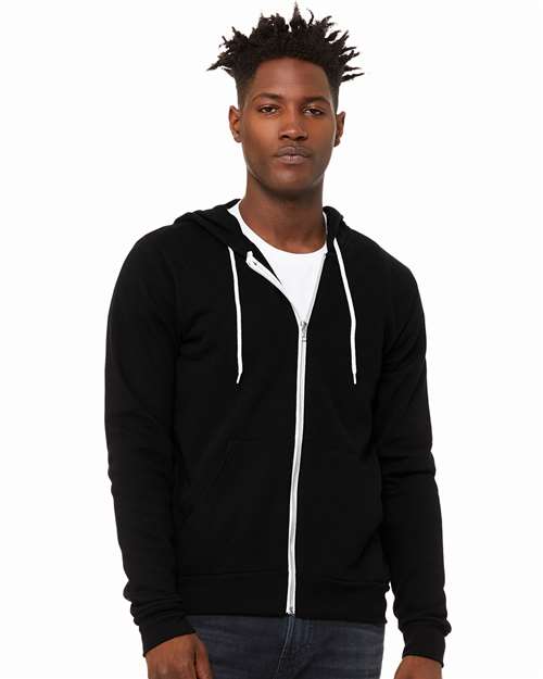 Unisex Sponge Fleece Full-Zip Hoodie Sweatshirt - BELLA + CANVAS - 3739