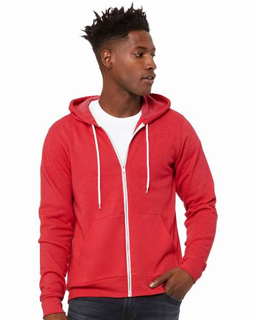 Unisex Sponge Fleece Full-Zip Hoodie Sweatshirt - BELLA + CANVAS - 3739