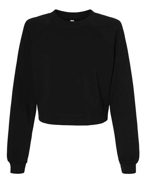 Women's Crop Raglan Fleece Crewneck Sweatshirt - BELLA + CANVAS - 7505