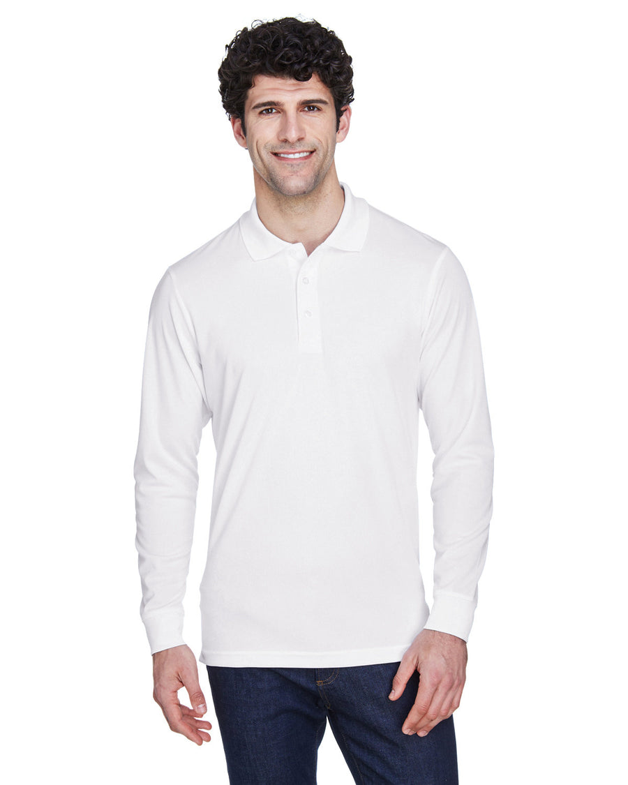 Men's Pinnacle Performance Long-Sleeve Piqué Polo