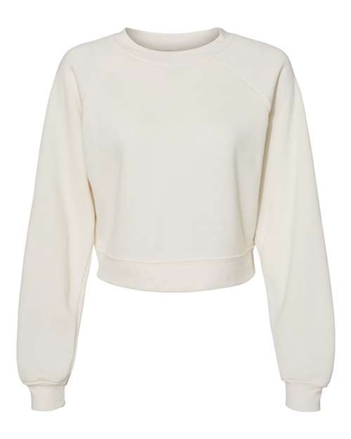 Women's Crop Raglan Fleece Crewneck Sweatshirt - BELLA + CANVAS - 7505