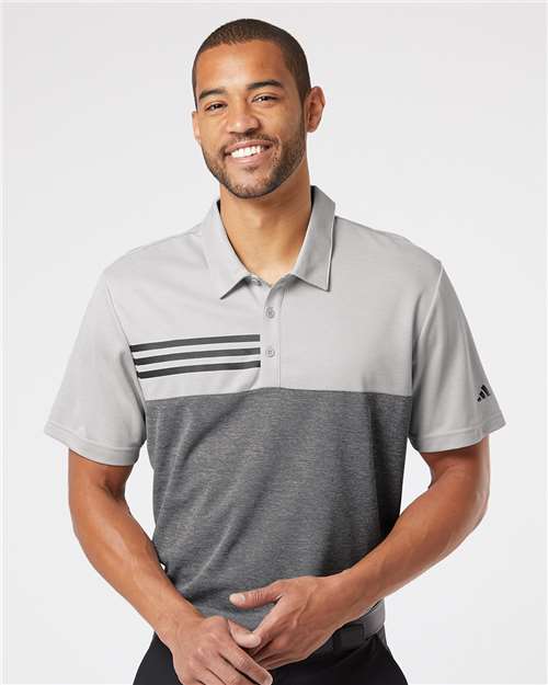 Men's Heathered Colorblocked 3-Stripes Polo – A508 - Adidas