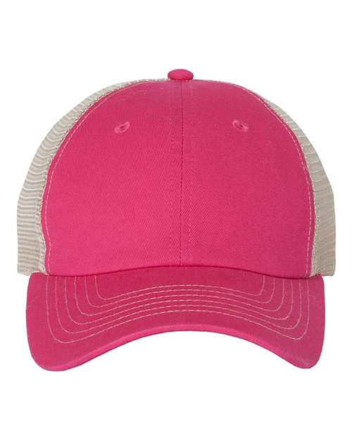 Contrast-Stitch Mesh-Back Cap - Valucap