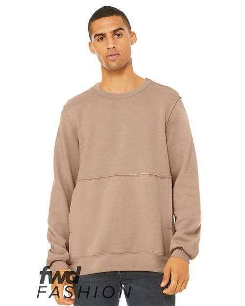 FWD Fashion Raw Seam Crewneck Sweatshirt - BELLA + CANVAS - 3743