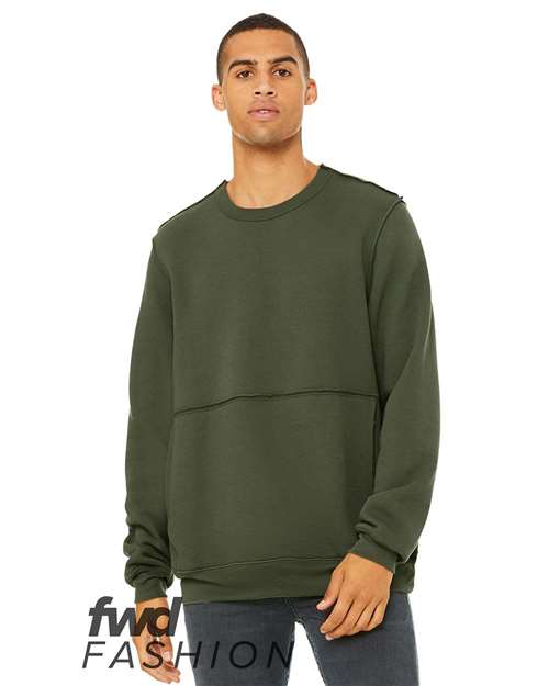 FWD Fashion Raw Seam Crewneck Sweatshirt - BELLA + CANVAS - 3743