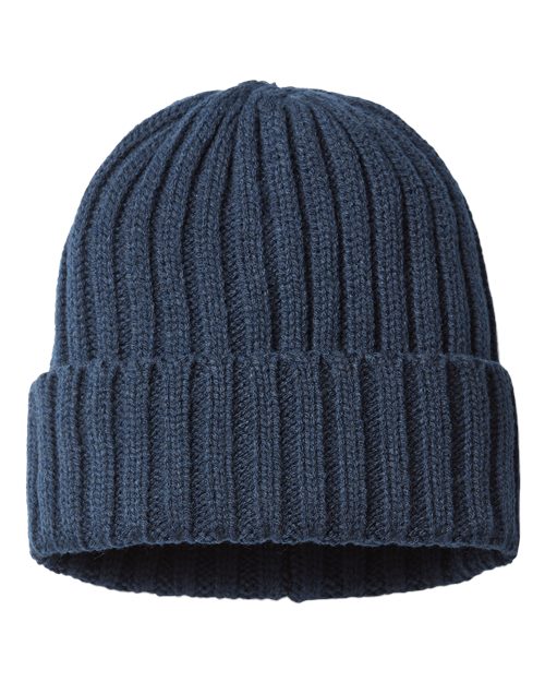 Sustainable Cable Knit Cuffed Beanie - Atlantis Headwear - SHORE