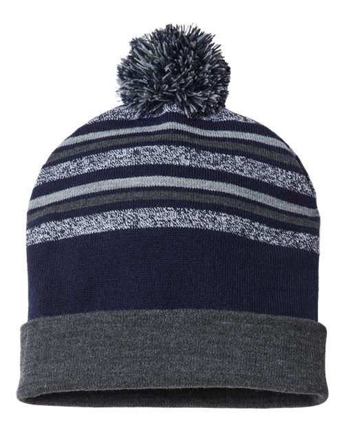 USA-Made Striped Beanie - CAP AMERICA
