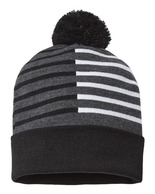 USA-Made Half Color Beanie - CAP AMERICA