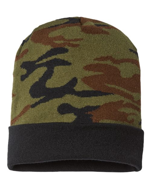 USA-Made Camo Cuffed Beanie - CAP AMERICA
