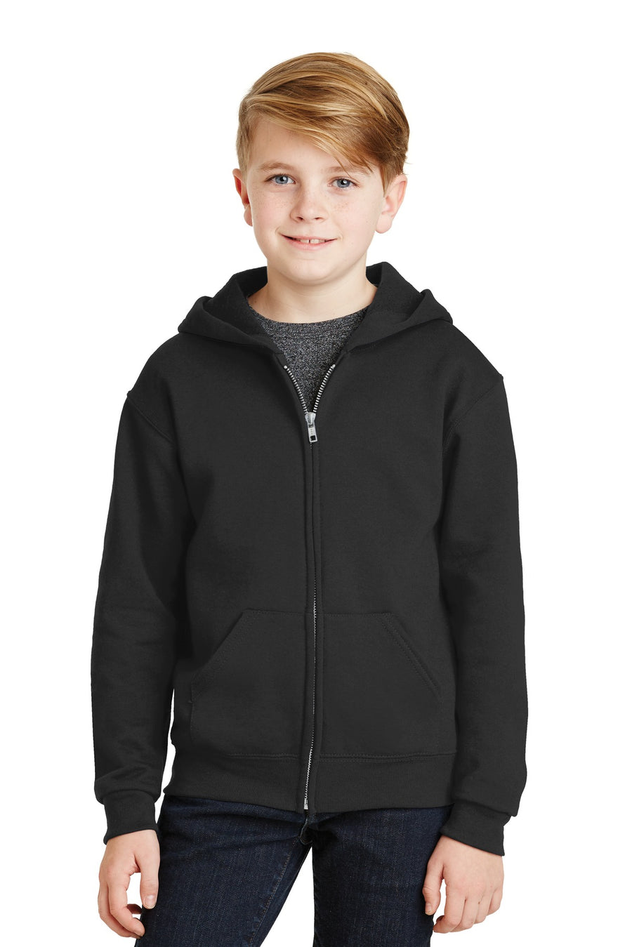 Jerzees ®  - Youth NuBlend ®  Full-Zip Hooded Sweatshirt.  993B