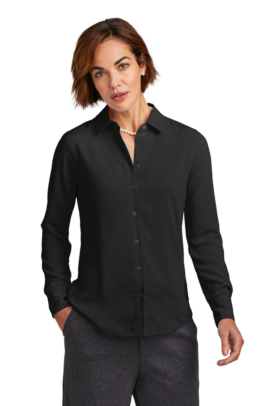 Brooks Brothers ®  Women's Full-Button Satin Blouse BB18007