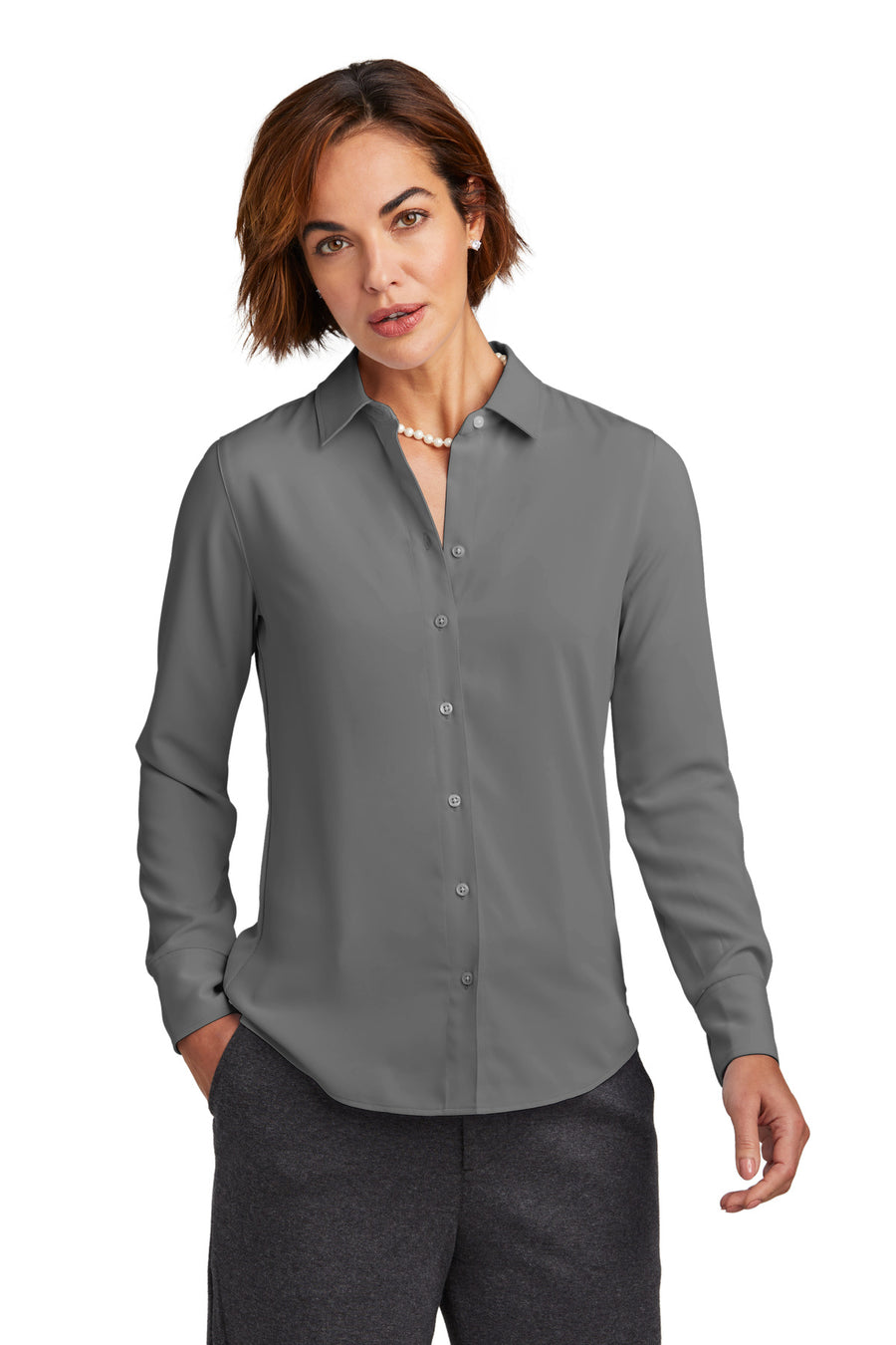 Brooks Brothers ®  Women's Full-Button Satin Blouse BB18007