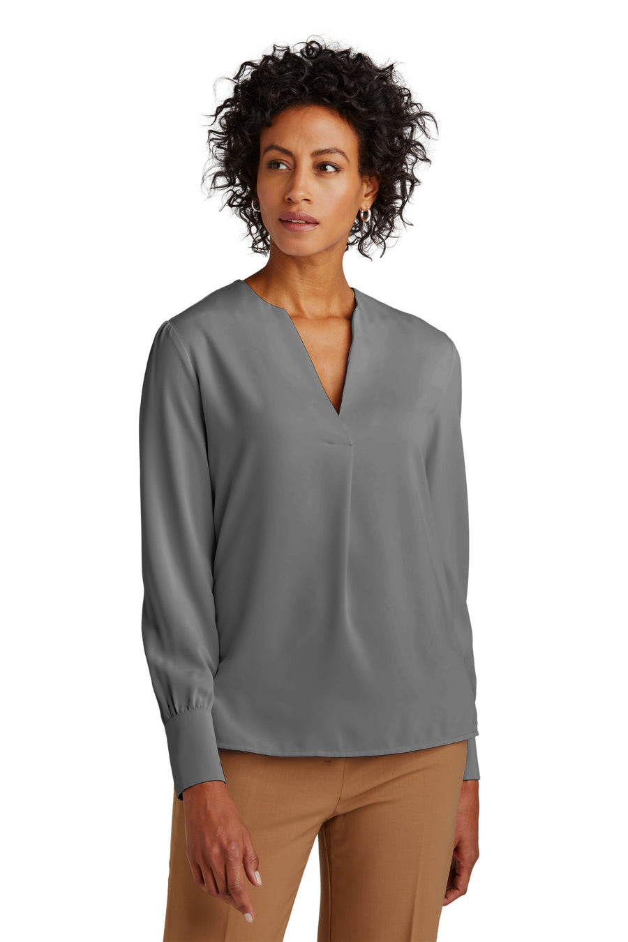 Brooks Brothers ®  Women's Open-Neck Satin Blouse BB18009