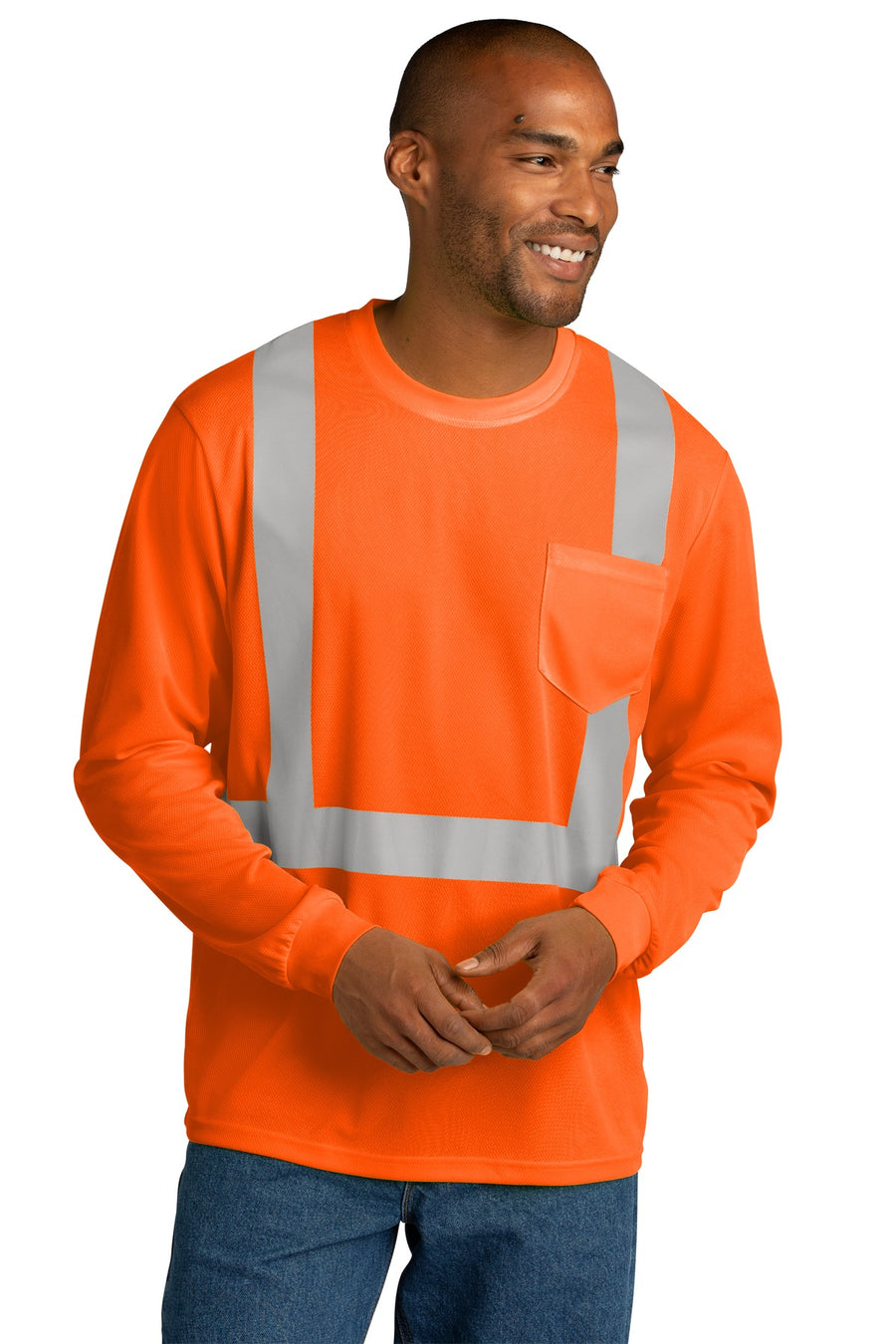 CornerStone  ANSI 107 Class 2 Mesh Long Sleeve TeeCS201