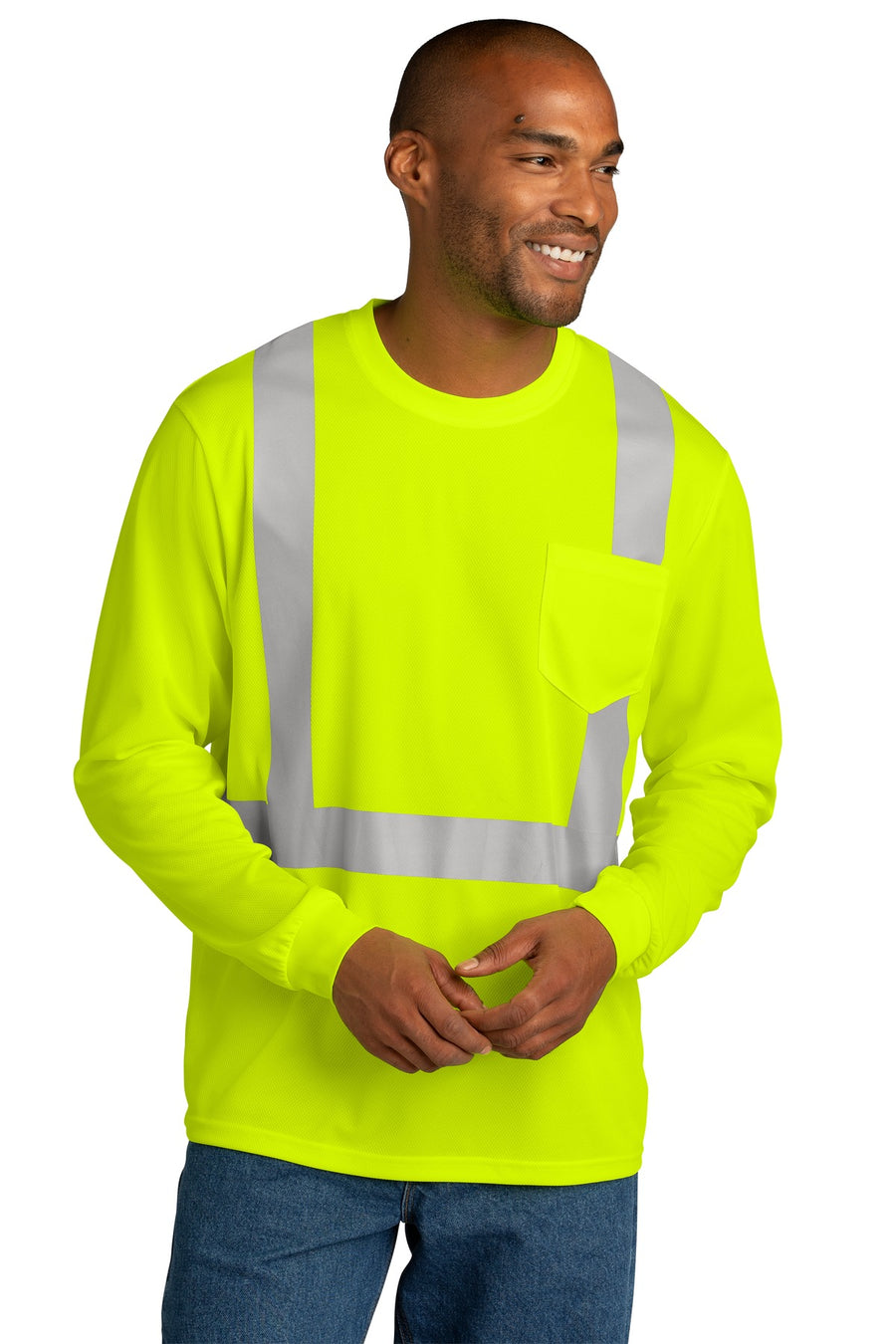 CornerStone  ANSI 107 Class 2 Mesh Long Sleeve TeeCS201