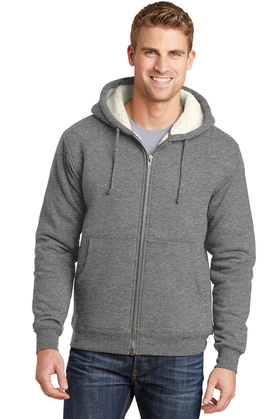 CornerStone ®  Heavyweight Sherpa-Lined Hooded Fleece Jacket. CS625