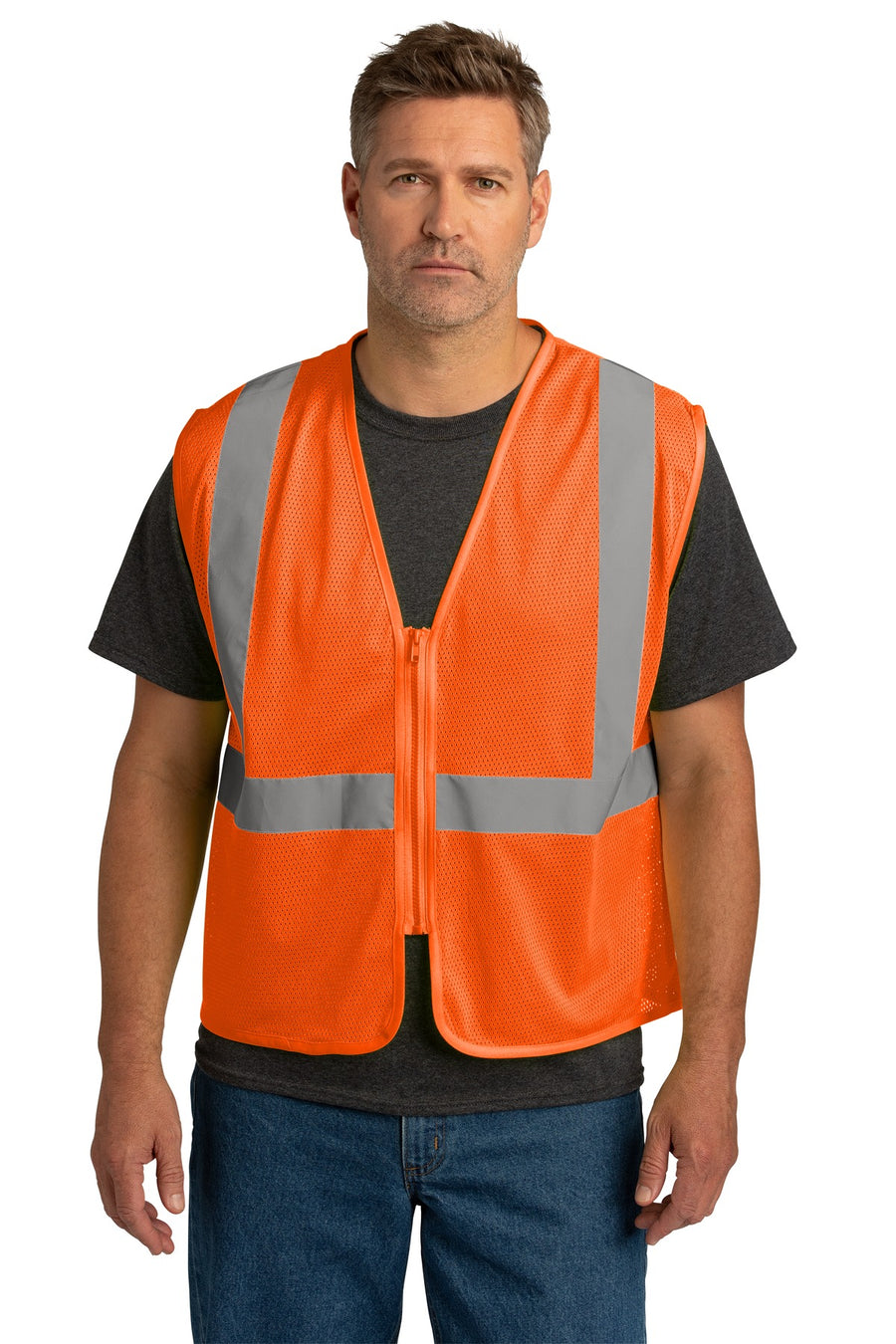 CornerStone  ANSI 107 Class 2 Economy Mesh Zippered VestCSV101