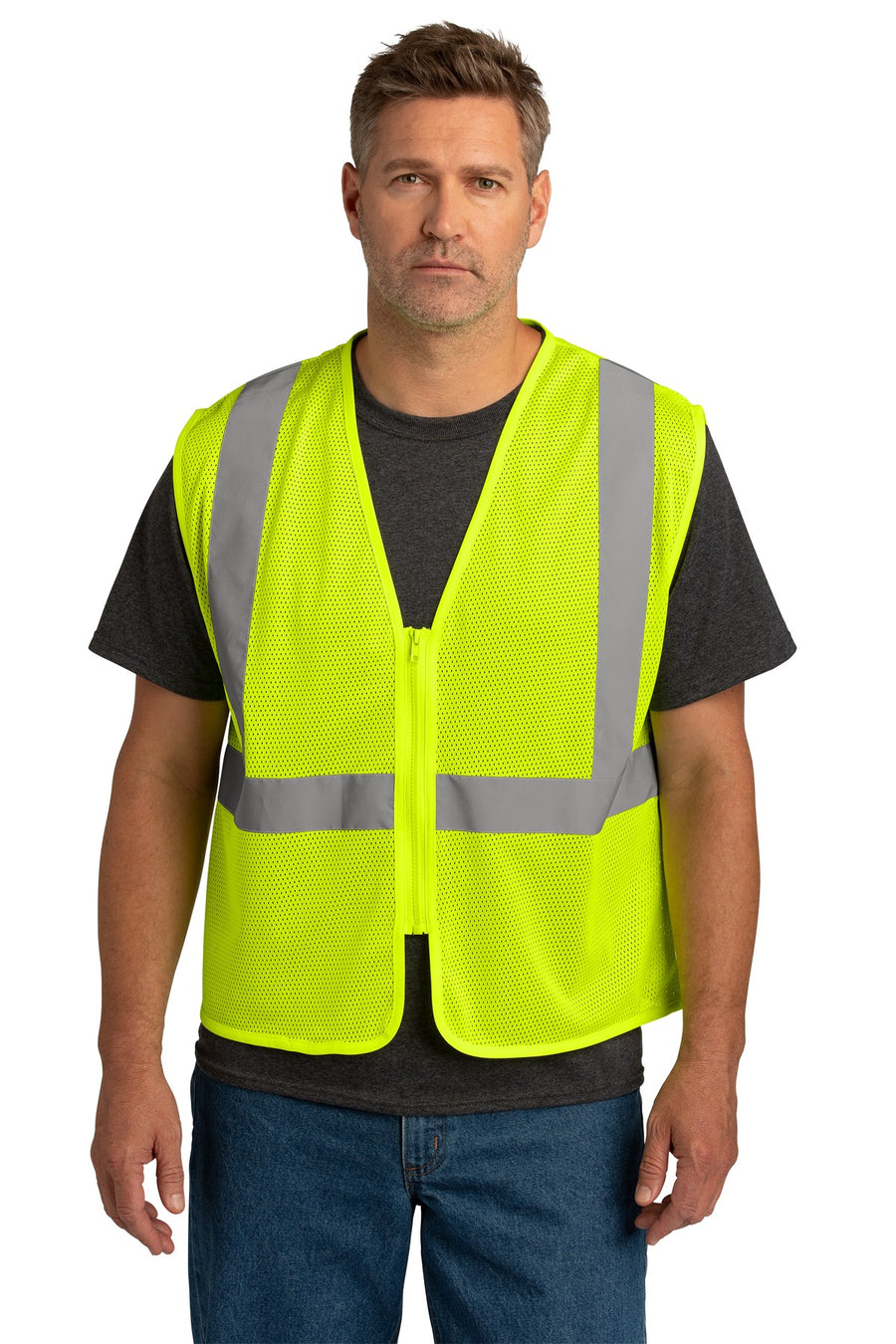 CornerStone  ANSI 107 Class 2 Economy Mesh Zippered VestCSV101