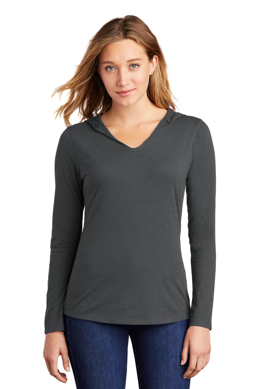 District ®  Women's Perfect Tri ®  Long Sleeve Hoodie. DM139L