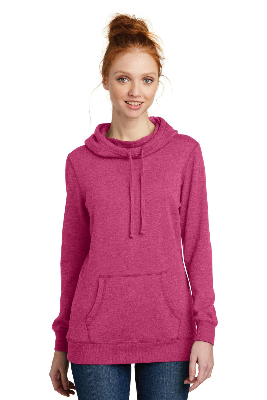 District  ®  Women's Lightweight Fleece Hoodie. DM493