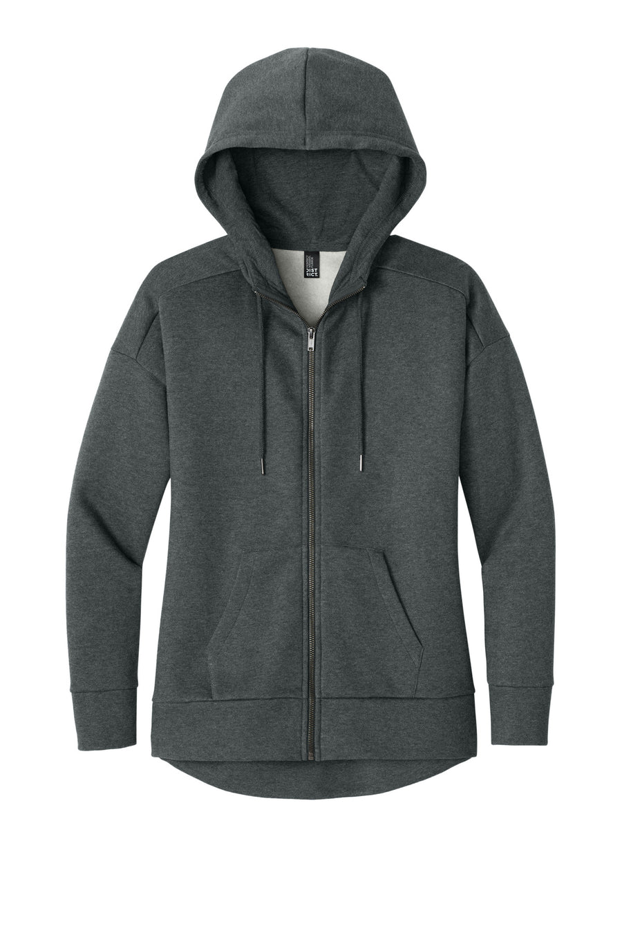 District  ®  Women's Perfect Weight  ®  Fleece Drop Shoulder Full-Zip Hoodie DT1104