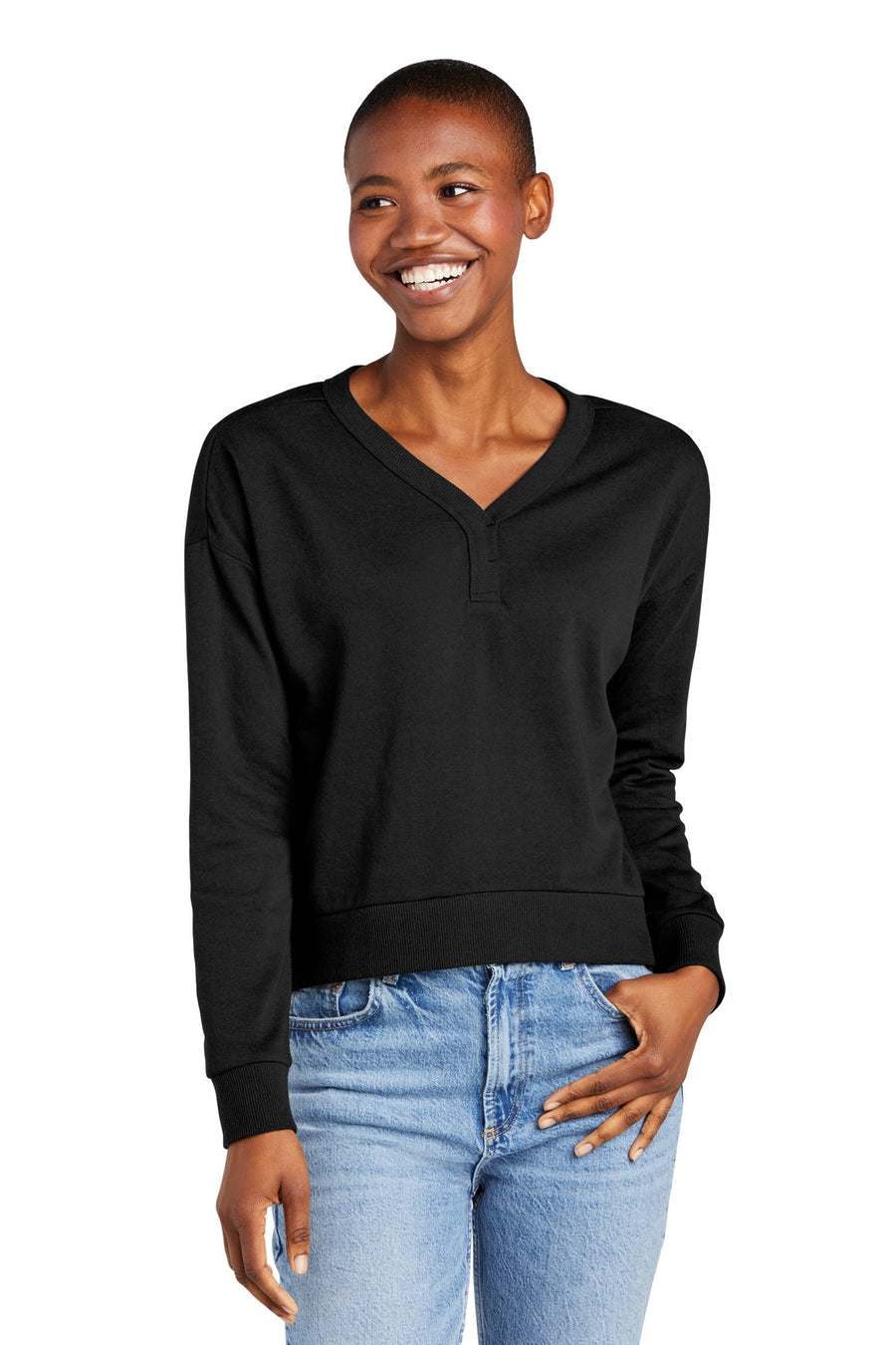 District ®  Women's Perfect Tri ®  Fleece V-Neck Sweatshirt DT1312