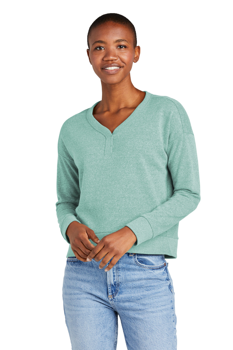 District ®  Women's Perfect Tri ®  Fleece V-Neck Sweatshirt DT1312